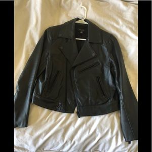 Black Leather Moto Jacket